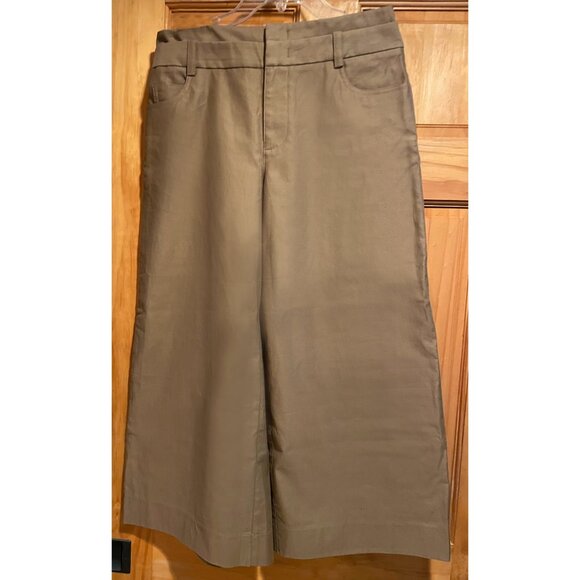 VINCE Italian Cotton-Wool Double-Waistband Mid-Rise Wide Leg Culotte - Sz 4 -NWT - Picture 2 of 11